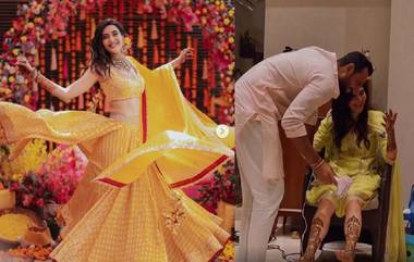 Karishma Tanna Wedding: বিয়ের আগে করিশ্মার মেহেন্দি শুকোচ্ছেন হবু বর, দেখুন ভিডিয়ো