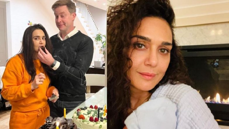Preity Zinta: বলিউডের গ্ল্যামার থেকে দূরে, স্বামীর হাতে কেক খেয়েই জন্মদিন কাটালেন প্রীতি জিন্টা