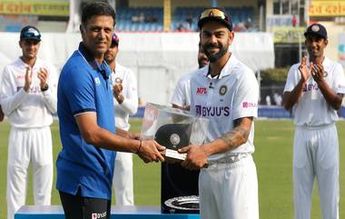 Virat Kohli 100th Test: বিরাট কোহলিকে ১০০তম ম্যাচের টুপি উপহার রাহুল দ্রাবিড়ের