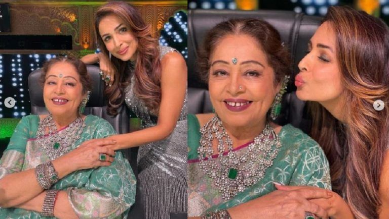 Malaika Arora With Kirron Kher: ক্যানসার জয় করে শ্য়ুটিংয়ে ফিরলেন কিরণ খের, ছবি দেখালেন মালাইকা