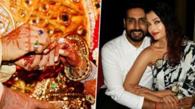 Aishwarya Rai-Abhishek Bachchan Wedding Anniversary: ১৫-তম বিবাহ বার্ষিকী, কনে ঐশ্বর্যার আঙুলে আঙটি পরাচ্ছেন বর অভিষেক, (দেখুন ছবি)