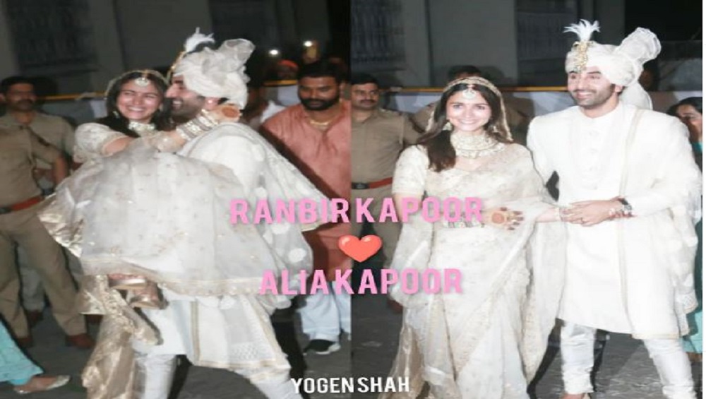 Ranbir Kapoor-Alia Bhatt Wedding: বিয়ের পর ক্যামেরার সামনে আলিয়াকে কোলে তুলে নিলেন রণবীর, দেখুন ভিডিয়ো