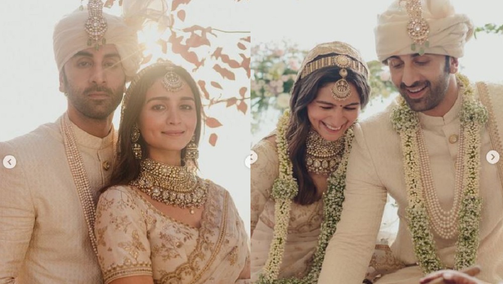 Ranbir Kapoor-Alia Bhatt Wedding: মালা বদলের সময় হাঁটু মুড়ে বসে আলিয়াকে চুম্বন রণবীরের, দেখুন ভিডিয়ো