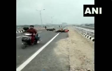 Video: দুরন্ত গতিতে ছুটে আসা মোটর সাইকেল ধাক্কা মারল স্কুটিতে, দেখুন ভয়াবহ ভিডিয়ো