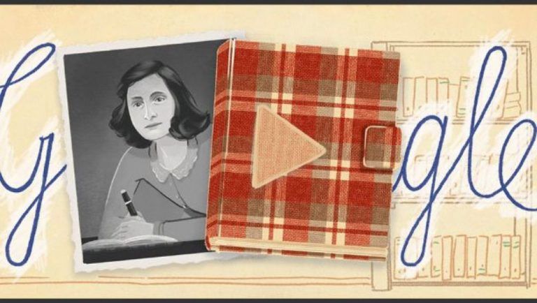 Anne Frank: জার্মান হলোকাস্টের শিকার আনা ফ্রাঙ্ক কে শ্রদ্ধার্ঘ্য গুগল ডুডলের, স্লাইডশো তে তাঁর লেখা ডায়েরী অফ এ ইউং গার্ল