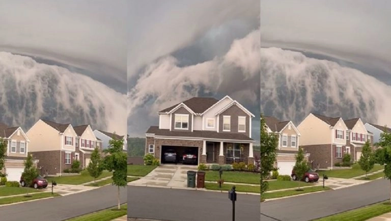 Viral Video: সুনামির মত নেমে আসছে মেঘ, 'ভয়ঙ্কর সুন্দর' ভিডিয়ো ভাইরাল