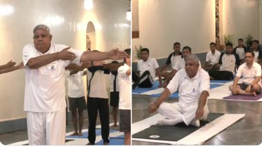 International Yoga Day 2022: রাজভবনে আন্তর্জাতিক যোগ দিবস উদযাপন, যোগাসনে মগ্ন রাজ্যপাল