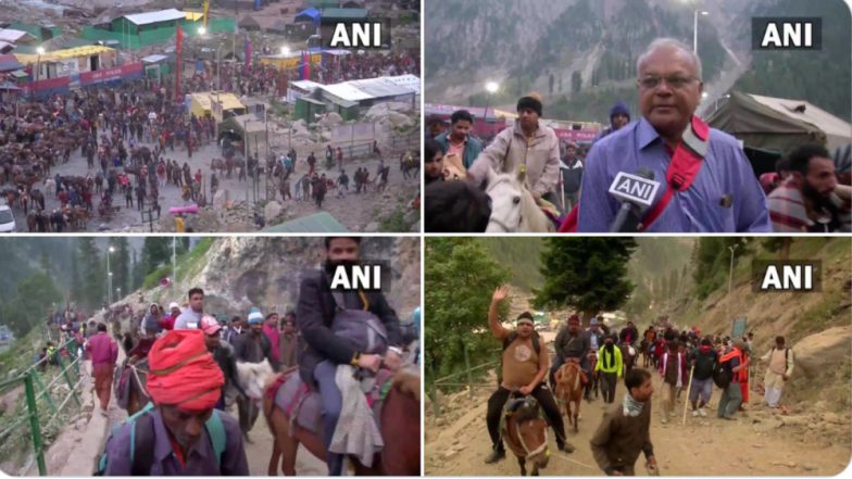 Jammu & Kashmir: আজ থেকে শুরু অমরনাথ যাত্রা, পাহাড়ি পথ বেয়ে এগিয়ে চলেছে তীর্থযাত্রীর দল (দেখুন ভিডিও)