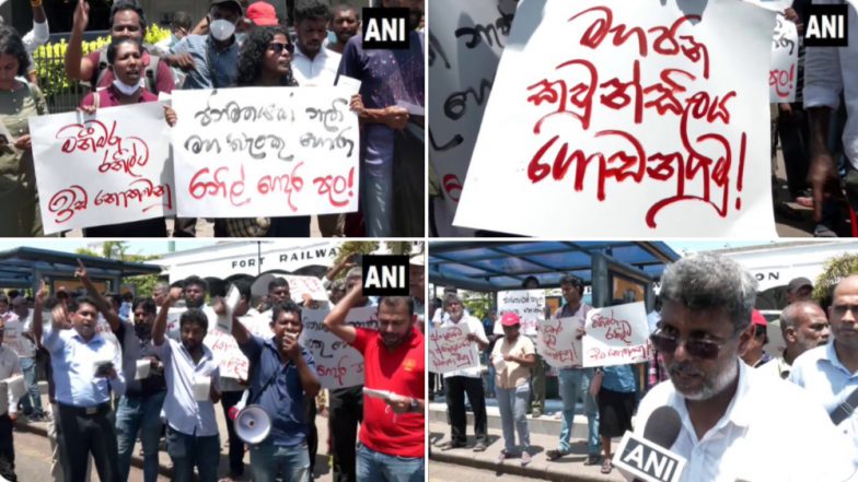 Sri Lanka: ভারপ্রাপ্ত রাষ্ট্রপতি রনিল বিক্রমাসিঙ্ঘের পদত্যাগের দাবিতে কলম্বো রেলস্টেশনে চলছে বিক্ষোভ
