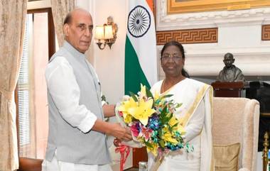 Rajnath Singh Called On President Droupadi Murmu: রাষ্ট্রপতি দ্রৌপদী মুর্মুর সঙ্গে সাক্ষাৎ কেন্দ্রীয় প্রতিরক্ষা মন্ত্রী রাজনাথ সিংয়ের