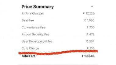 IndiGo Charges 'Cute Fee' From a Passenger!: যাত্রীর থেকে ১০০ টাকা ‘Cute Fee’ ফি নিল ইন্ডিগো বিমান সংস্থা, নেটপাড়ায় কলরোল