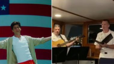US Navy Officers Singing Shah Rukh Khan’s Song: শাহরুখ খানের "কাল হো না হো" গাইছে মার্কিন নৌসেনা কর্তার দল (দেখুন ভিডিও)