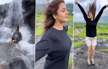 Shehnaaz Gill Enjoys Nature: জলপ্রপাতকে অঙ্গে ধারণ করে হাওয়ায় যেন ভেসে যেতে চাইছেন শেহনাজ গিল, দেখুন ভিডিও