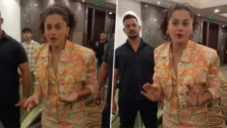 Taapsee Pannu Gets Into Heated Argument: 'মুঝসে তমিজ সে বাত কিজিয়ে', পাপারাৎজিদের সঙ্গে উত্তপ্ত বাক্য বিনিময় তাপসী পান্নুর; (দেখুন ভিডিও)