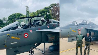 IAF Chief VR Chaudhari: যুদ্ধ বিমান তেজসে মহড়া দিলেন ভারতীয় বায়ু সেনার প্রধান বিক্রম রাম চৌধুরী (দেখুন ভিডিও)