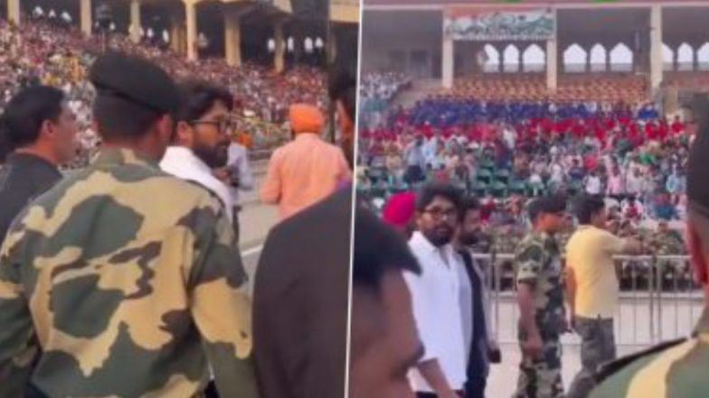 Allu Arjun Visits The Attari Border: স্ত্রী সন্তানদের নিয়ে আট্টারি সীমান্তে ঘুরছেন অল্লু অর্জুন, বিএসএফ-এর সঙ্গে পোজও দিলেন