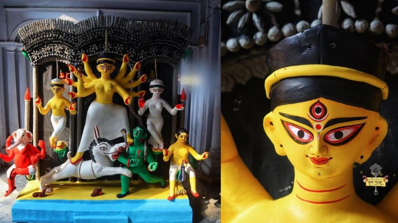 Durga Puja 2022: ১০৮টি পদ্মের বদলে ১০৮টি অপরাজিতা, আজও দর্জি পাড়ার মিত্র বাড়িতে পুজো হয় পুরনো রীতি মেনে