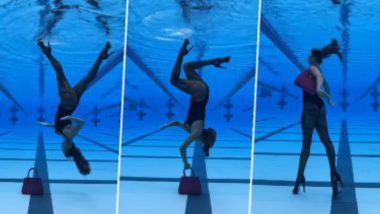 Girl Walks Upside Down In Swimming Pool: সুইমিং পুলের জলে উল্টো হেঁটে ক্যাটওয়াক, চমকে দিলেন তরুণী (দেখুন ভিডিও)