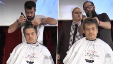 Greek Hairdresser Sets Guinness World Record: ৪৭ সেকেন্ডে ট্রিমারে সেট চুল, গিনেস বুকে নাম তুলে ভাইরাল গ্রিক হেয়ার ড্রেসার (দেখুন ভিডিও)