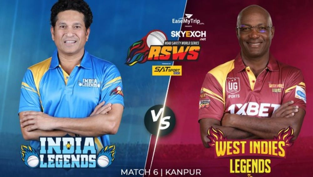 Road Safety World Series খেলা শুরুর আগে সৌজন্য সাক্ষাতে ব্রায়ান লারাশচীন তেন্ডুলকার(দেখুন