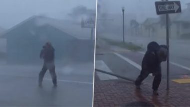 Weatherman Journalist Nearly Blown Away By Hurricane Ian: হ্যারিকেন ইয়ান উড়িয়ে নিয়ে যাচ্ছে আবহাওয়াবিদ সাংবাদিক জিম ক্যান্টরকে, ভাইরাল হল ভিডিও