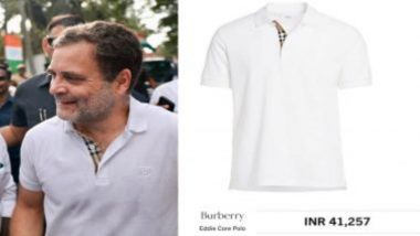 Rahul Gandhi’s Burberry Polo T-Shirt: ৪১ হাজারের পোলো টি-শার্ট পরে ঘুরছেন রাহুল গান্ধী? বিজেপির চক্ষু চড়কগাছ