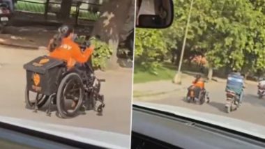 Specially-Abled Swiggy Delivery Executive Rides Wheelchair Scooter: হুইলচেয়ার স্কুটার খাবার ডেলিভারি দিতে যাচ্ছেন সুই্যগির মহিলা কর্মী, দেখুন ভিডিও