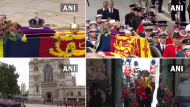 Funeral Service For Queen Elizabeth II Begins: পারলৌকিক ক্রিয়া, ওয়েস্ট মিনিস্টার অ্যাবেতে এল রানি দ্বিতীয় এলিজাবেথের কফিন