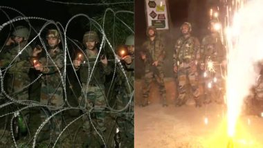 Diwali 2022: দিওয়ালির উদযাপনে ভারতীয় সেনাবাহিনীর আখনুর সেক্টরের জওয়ানরা, নিয়ন্ত্রণ রেখায় জ্বলে উঠল প্রদীপ (দেখুন ছবি)