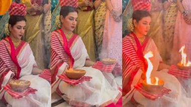 Diwali 2022: কালী পুজোর রাতে অন্য রূপে শুভশ্রী, দেখুন ভিডিয়ো