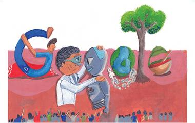 Doodle for Google 2022: শিশু দিবসের দিনে গুগলে স্থান পেল পশ্চিমবঙ্গের শ্লোকের ছবি, আগামী ২৫ বছরের ভারত ভাবনা খুদের ছবিতে (দেখুন ছবি)