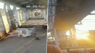 Maharashtra Bridge Collapse: রেল স্টেশনের ওভারব্রিজের একাংশ ভেঙে জখম বহু, দেখুন মর্মান্তিক ভিডিয়ো