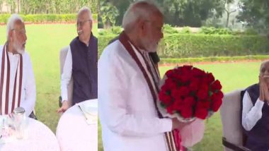 Modi Meets Advani: জন্মদিনের শুভেচ্ছা জানাতে গোলাপ হাতে আদবাণীর বাড়িতে মোদী