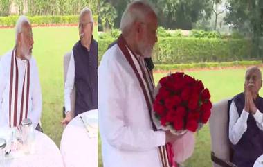 Modi Meets Advani: জন্মদিনের শুভেচ্ছা জানাতে গোলাপ হাতে আদবাণীর বাড়িতে মোদী