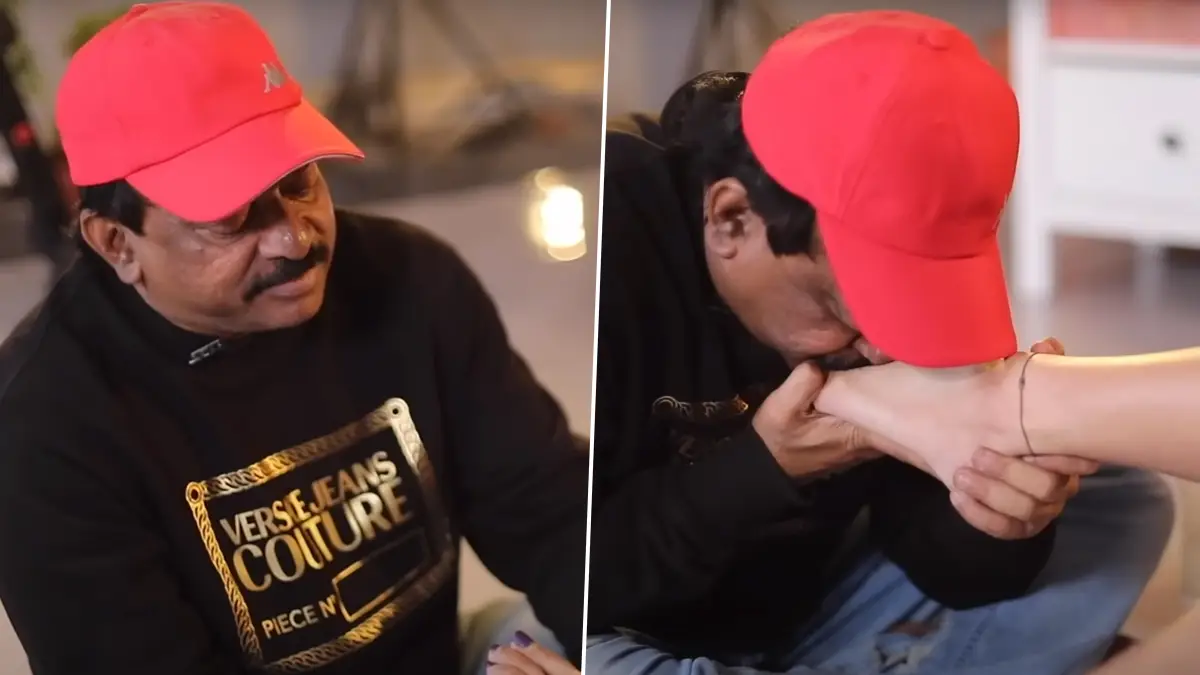 Ram Gopal Varma Kissing and Licking Actress Ashu Reddy&rsquo;s Toes: রাম গোপাল ভার্মা অভিনেত্রী আশু রেড্ডির পায়ের আঙুল চাটছেন, চুমু খাচ্ছেন (দেখুন ভাইরাল ভিডিও)