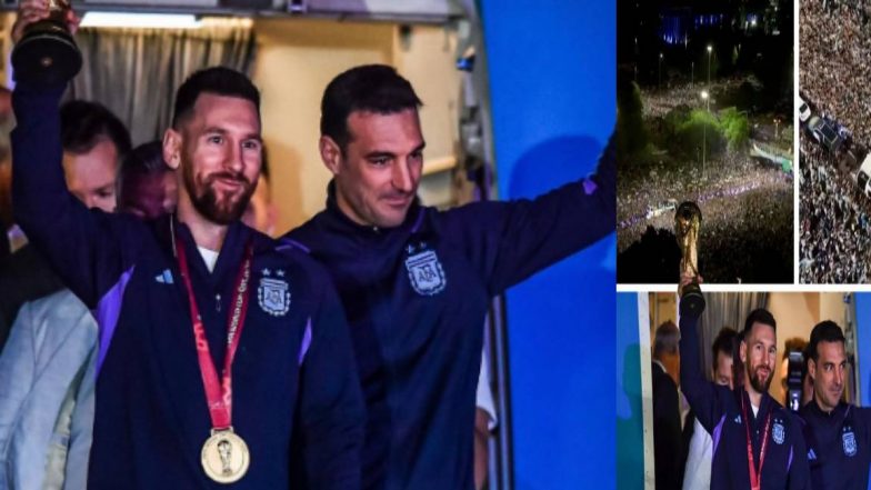 Messi Returns Argentina: বিশ্বকাপ জিতে দেশে ফেরা মেসিদের স্বাগত জানাতে আর্জেন্টিনায় জাতীয় ছুটি, বিশ্বচ্যাম্পিয়নদের নিয়ে উন্মাদনা আবেগের বাঁধ ভাঙল, দেখুন ভিডিয়ো