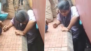 Viral Video: ট্রেন, প্ল্যাটফর্মের মাঝে আটক পড়ল স্কুল ছাত্রী, দেখুন ভিডিয়ো