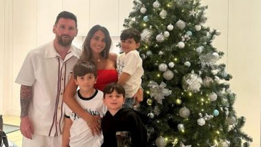 Messi Celebrating Christmas:  ক্রিসমাস ট্রি-র সামনে দাঁড়িয়ে স্বামী ও তিন ছেলেকে নিয়ে ছবি মেসির স্ত্রীর, মুহূর্তে ভাইরাল