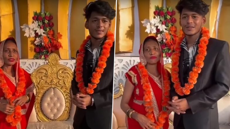 Viral Video: ৫২ বছরের প্রেমিকাকে বিয়ে করলেন ২১-এর যুবক, ভাইরাল ভিডিয়ো