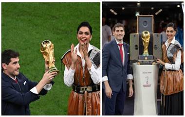 Deepika Padukone in FIFA World Cup 2022: বিশ্বকাপের মঞ্চে গর্বিত ভারত, কাতারে ট্রফি উন্মোচন করলেন দীপিকা