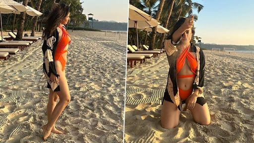 Neha Sharma in Bikini: গেরুয়া বিকিনিতে সমুদ্র সৈকতের পারদ চড়ালেন নেহা, ঝলসে পড়ছে নায়িকার রূপ