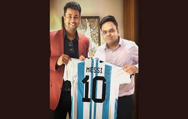 FIFA World Cup 2022 : লিওনেল মেসি উপহার দিয়েছেন জয় শাহকে আর্জেন্টিনার জার্সি, প্রজ্ঞান ওঝা শেয়ার করলেন সেই ছবি