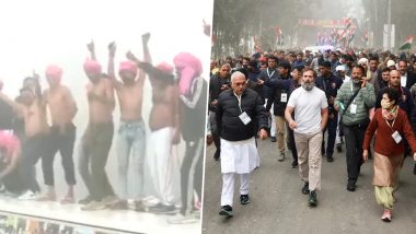 Congress Supporters Dance Shirtless: ভারত জোড়ো যাত্রায় ঘন কুয়াশায় শার্ট ছাড়া নাচলেন কংগ্রেস সমর্থকরা (দেখুন ভিডিও)