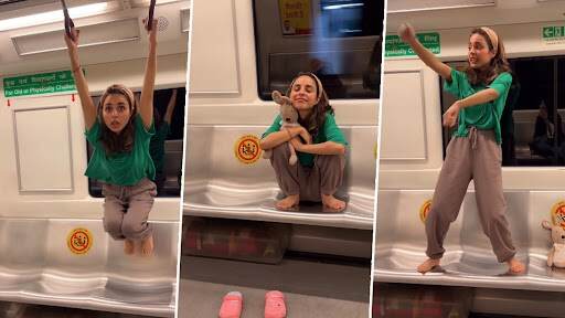 Instagram Influencer Aparna Devyal: মেট্রোর সিটের উপর নাচে মত্ত ইনস্টাগ্রাম তারকা! দেখুন ভিডিয়ো