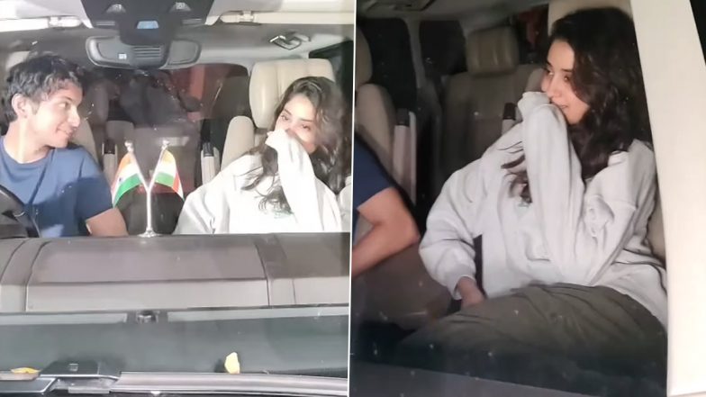 Janhvi Kapoor Video: প্রেমিক শিখরের সঙ্গে 'ধরা পড়ে' হেসে ফেললেন জাহ্নবী কাপুর, দেখুন ভিডিয়ো
