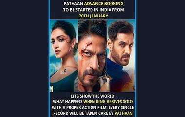 Pathaan Advance Booking: আগামী ২০ জানুয়ারি থেকে প্রেক্ষাগৃহে পাওয়া যাবে পাঠানের অগ্রিম টিকিট, জানাল যশরাজ ফিল্মস