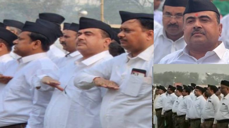 RSS Suvendu Adhikari: আরএসএস-র পোশাকে শুভেন্দু অধিকারী থেকে সুকান্ত মজুমদার, শহিদ মিনারে মোহন ভগবাতের নেতাজি স্মরণে শহরে বিরল ছবি