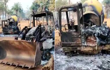 Chhattisgarh: আবারও মাওবাদী হামলার শিকার ছত্তিশগড়, এবার কাঙ্কের জেলায় পুড়ল রাস্তা নির্মাণের গাড়ি (দেখুন সেই ছবি)