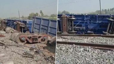 Bihar Train Derailment: বিহারে লাইনচ্যুত মালগাড়ি, উলটে গেল ১৩টি বগি 