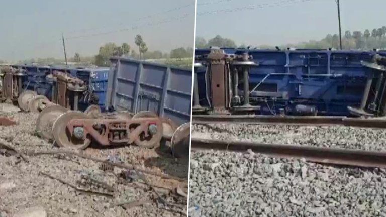 Bihar Train Derailment: বিহারে লাইনচ্যুত মালগাড়ি, উলটে গেল ১৩টি বগি 